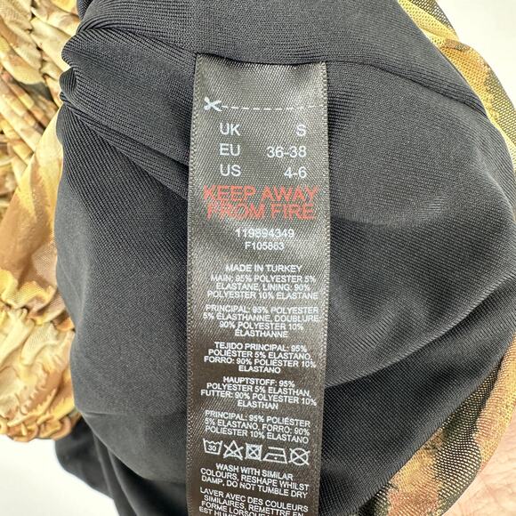 Topshop Bandeau Strapless Ruched Bodycon Neutral Mini Dress New Womens Small - Picture 6 of 7